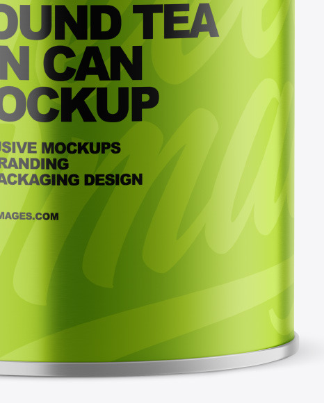 Metallic Tea Tin Can Mockup