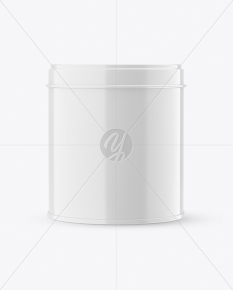 Glossy Tin Can Mockup