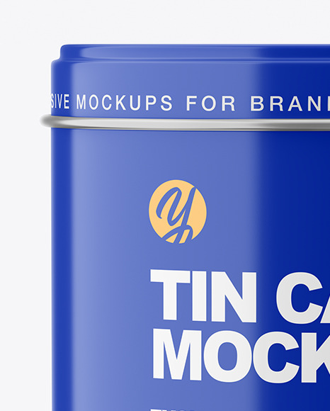 Glossy Tin Can Mockup