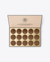 Kraft Paper Box of Chocolate Sweets Mockup