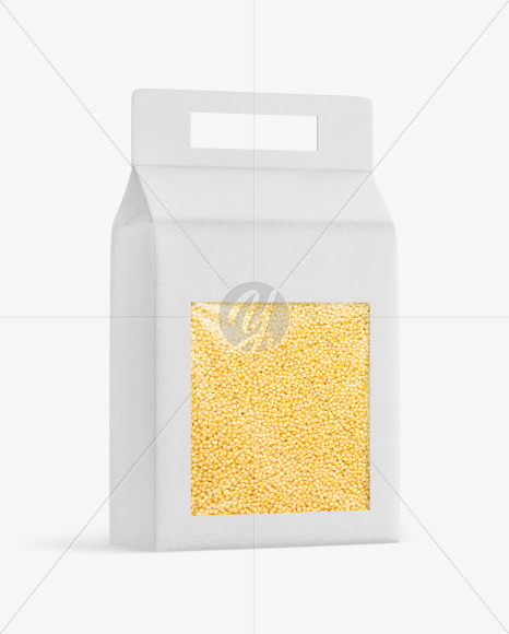 Kraft Box with Millet Mockup