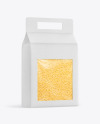 Kraft Box with Millet Mockup