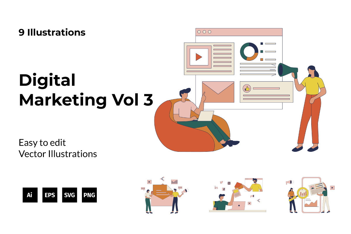 Digital Marketing Illustration Vol 3 Digital Marketing Illustration Vol 3