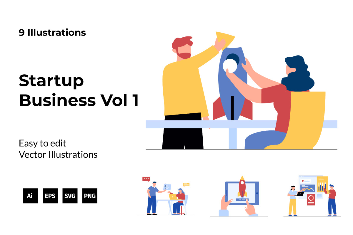 Startup Business Illustration Vol 1