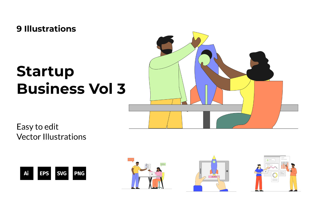 Startup Business Illustration Vol 3