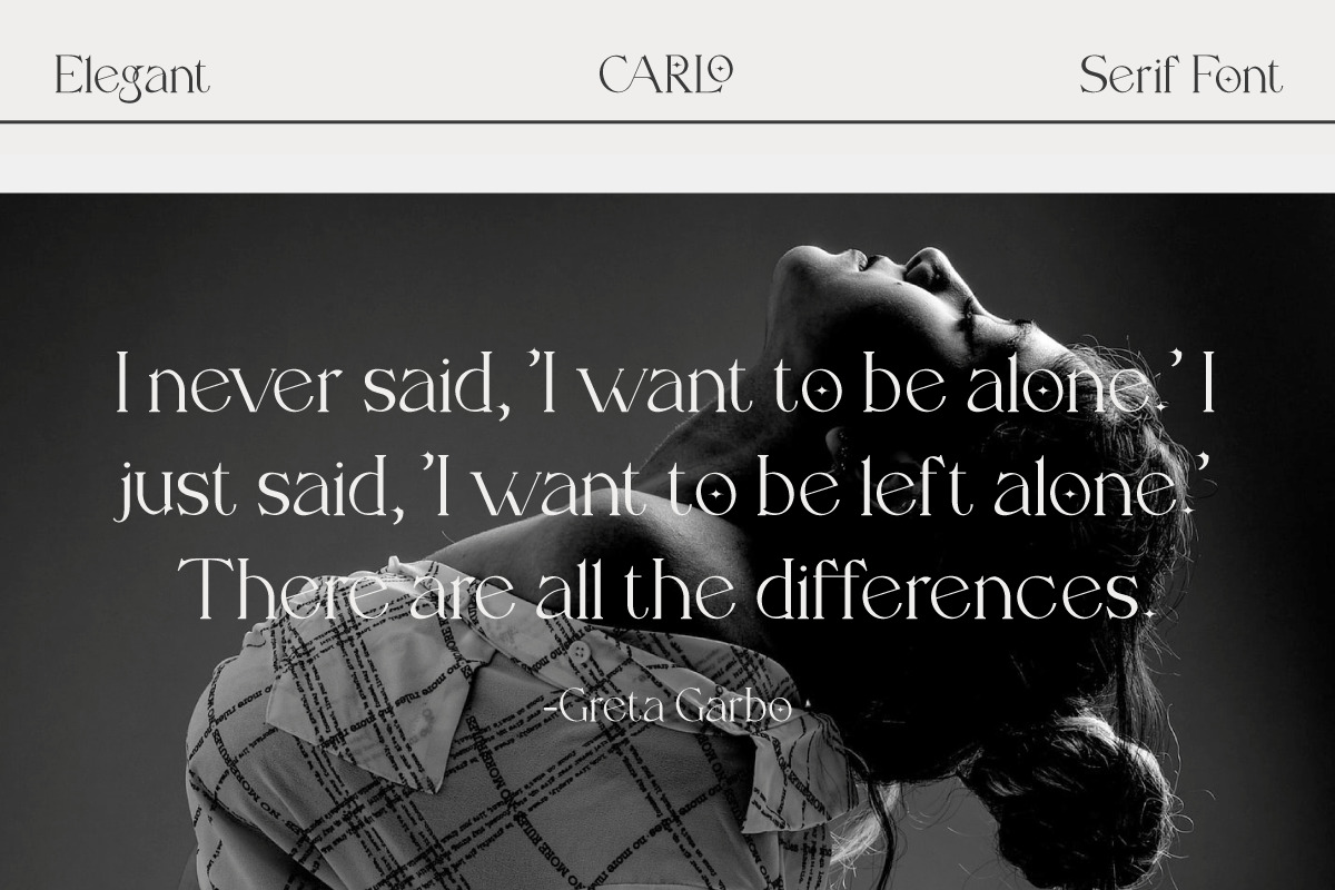 Carlo Elegant Serif Font Carlo Elegant Serif Font