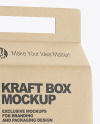 Kraft Box with Penne Pasta Mockup