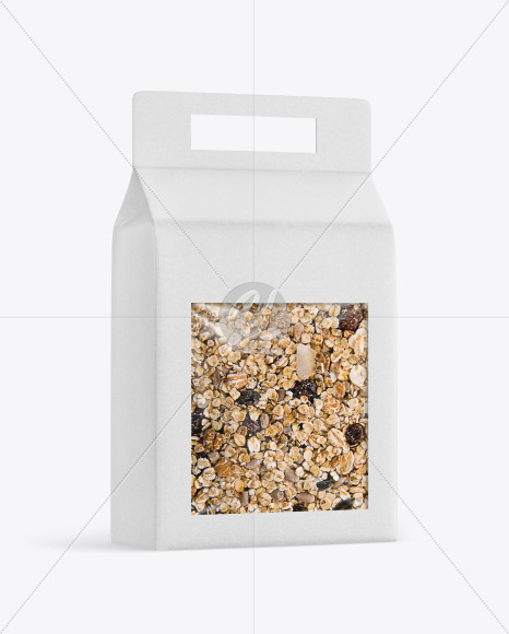 Kraft Box with Muesli Mockup