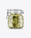 Medicinal Marijuana Jar w/ Clamp Lid Mockup