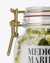 Medicinal Marijuana Jar w/ Clamp Lid Mockup