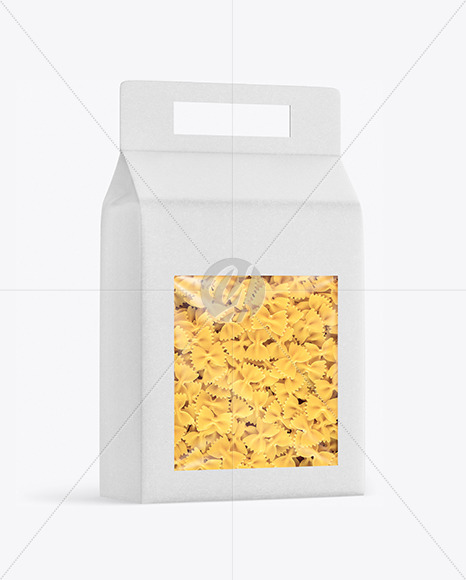 Kraft Box with Farfalle Pasta Mockup