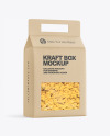 Kraft Box with Farfalle Pasta Mockup