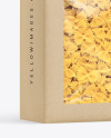 Kraft Box with Farfalle Pasta Mockup