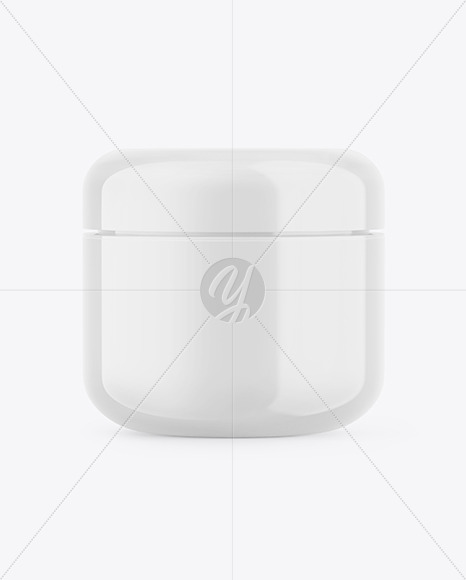 Glossy Cosmetic Jar Mockup