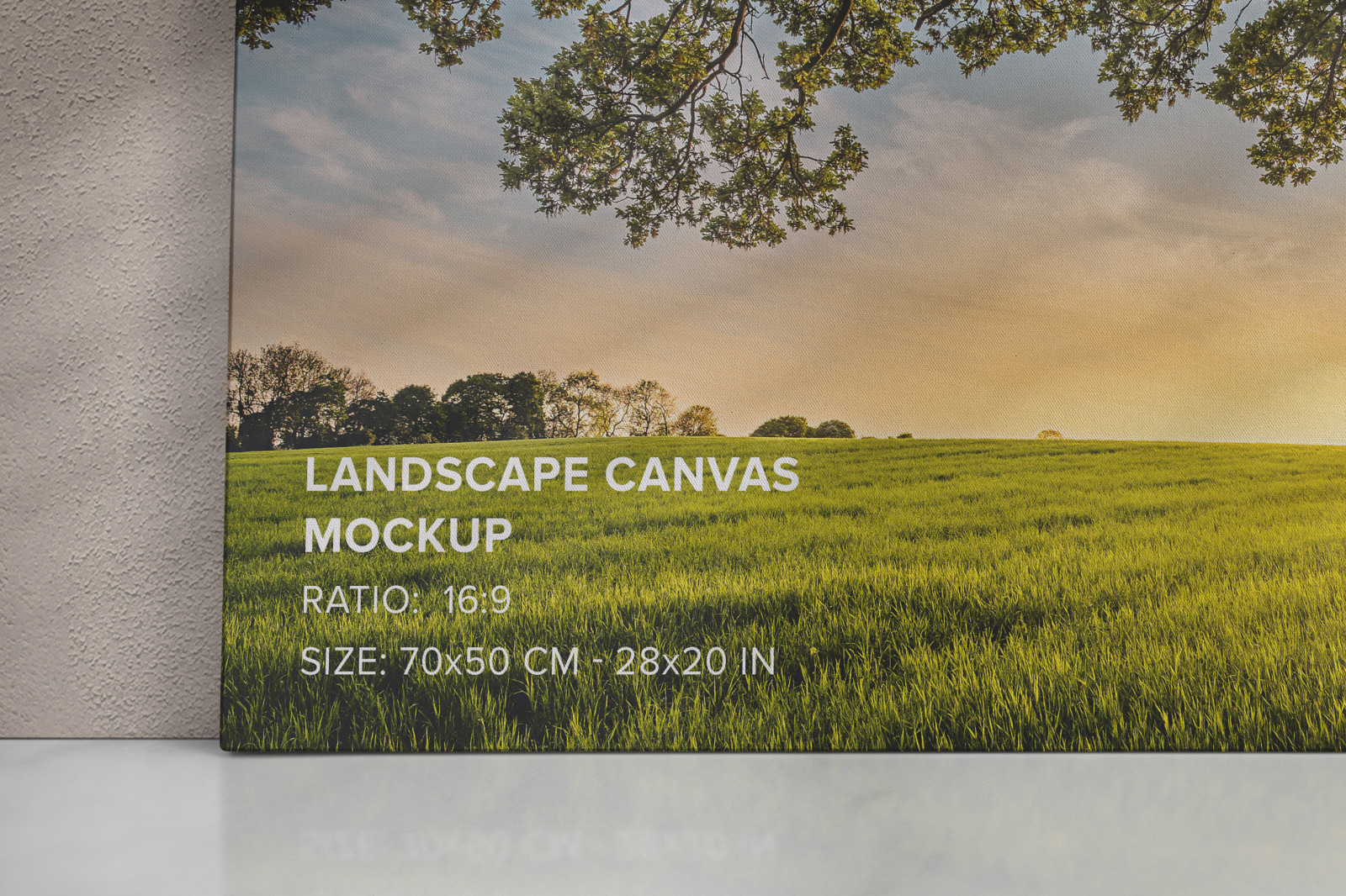 Leaning on Wall Front Canvas Mockup Bundle