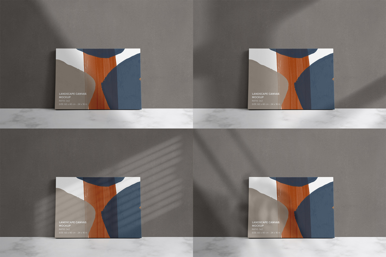 Leaning on Wall Front Canvas Mockup Bundle Leaning on Wall Front Canvas Mockup Bundle