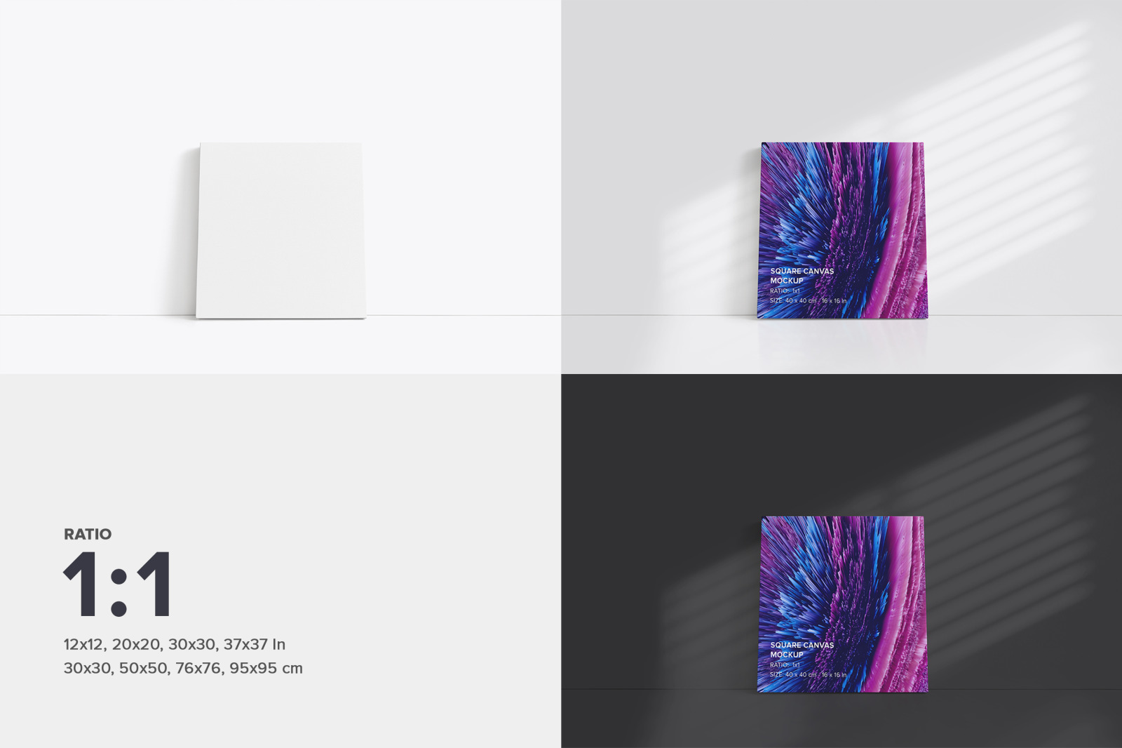 Leaning on Wall Front Canvas Mockup Bundle Leaning on Wall Front Canvas Mockup Bundle