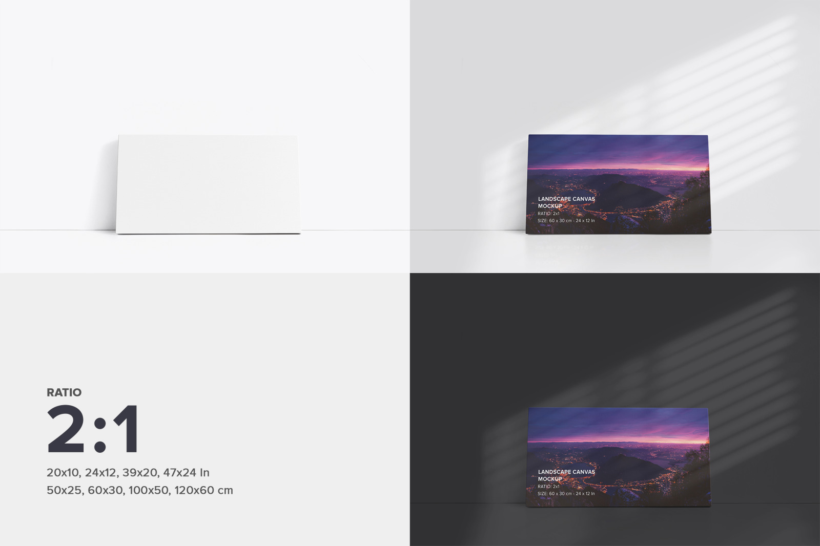 Leaning on Wall Front Canvas Mockup Bundle Leaning on Wall Front Canvas Mockup Bundle