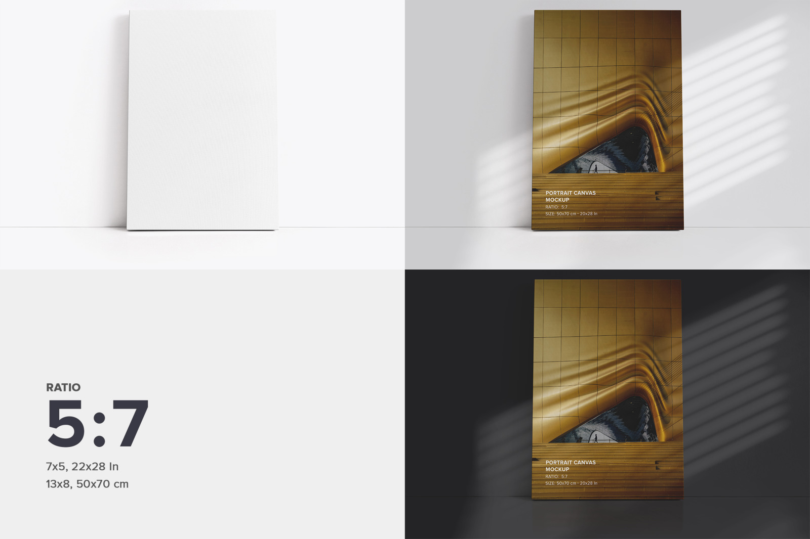 Leaning on Wall Front Canvas Mockup Bundle Leaning on Wall Front Canvas Mockup Bundle