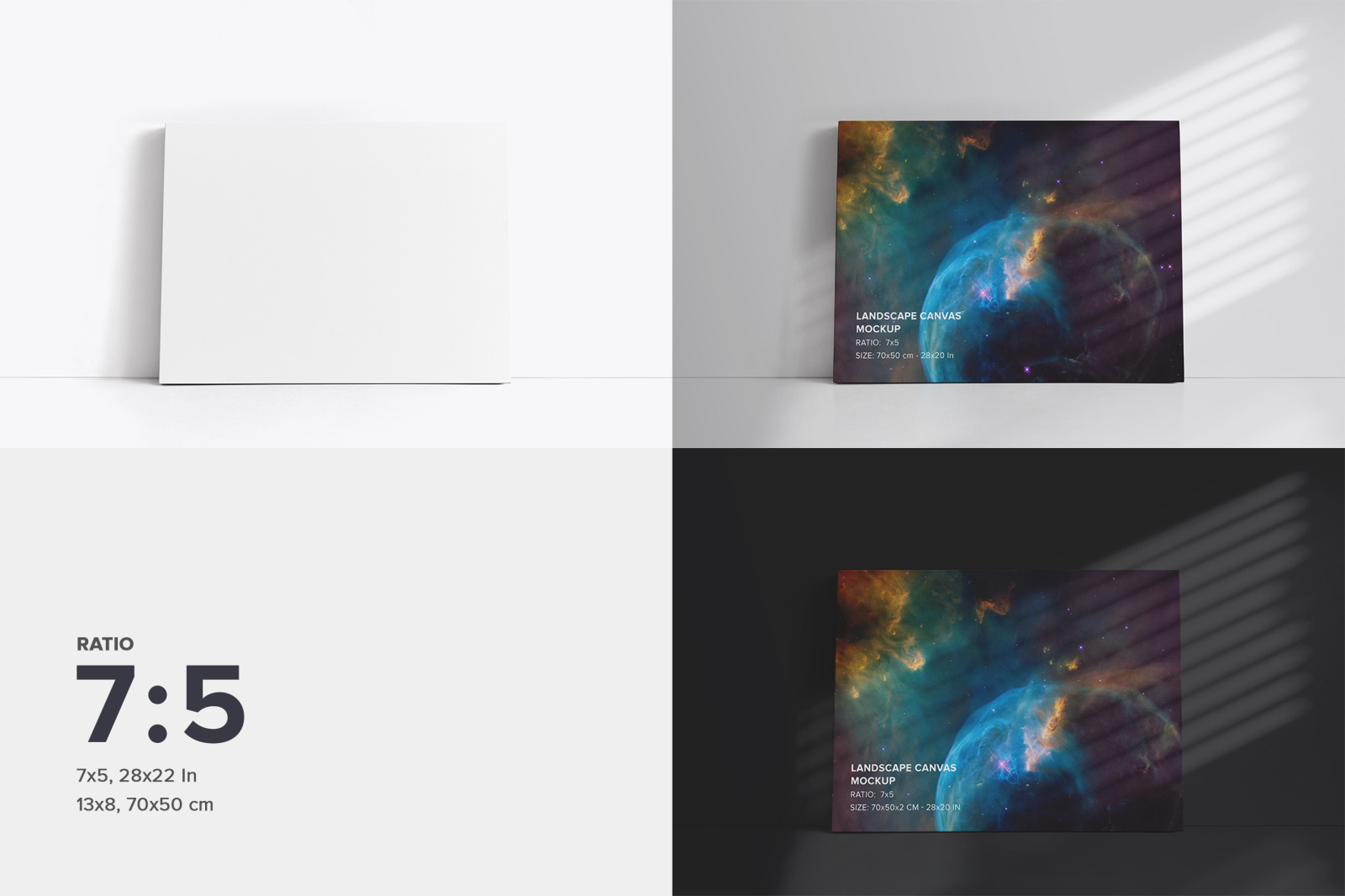 Leaning on Wall Front Canvas Mockup Bundle Leaning on Wall Front Canvas Mockup Bundle