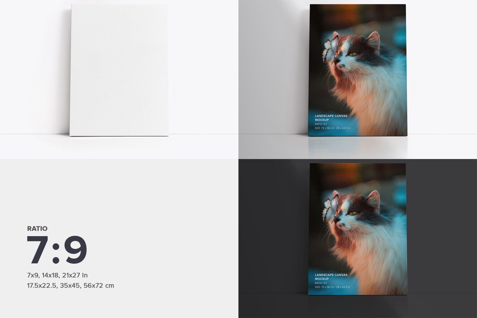Leaning on Wall Front Canvas Mockup Bundle Leaning on Wall Front Canvas Mockup Bundle