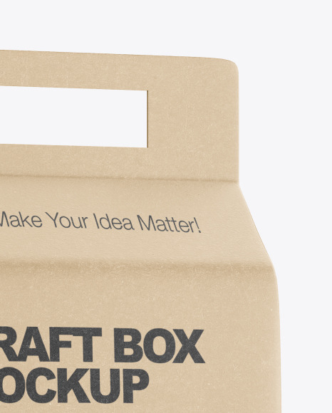 Kraft Box with Almond Nuts Mockup