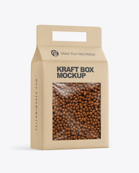 Kraft Box with Chocolate Balls Mockup