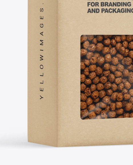 Kraft Box with Chocolate Balls Mockup