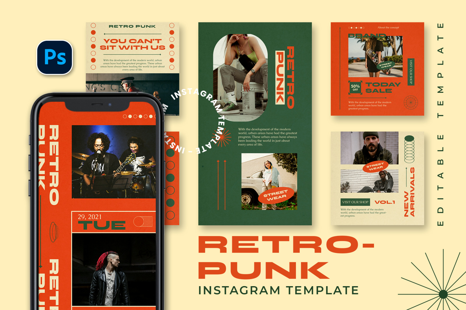 Retropunk Instagram Template Retropunk Instagram Template