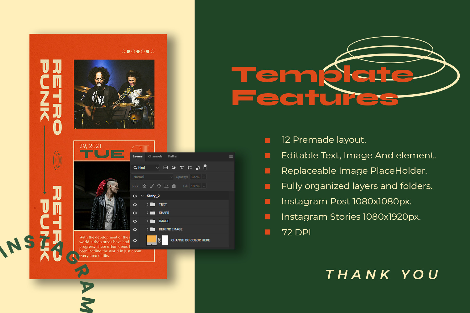 Retropunk Instagram Template Retropunk Instagram Template