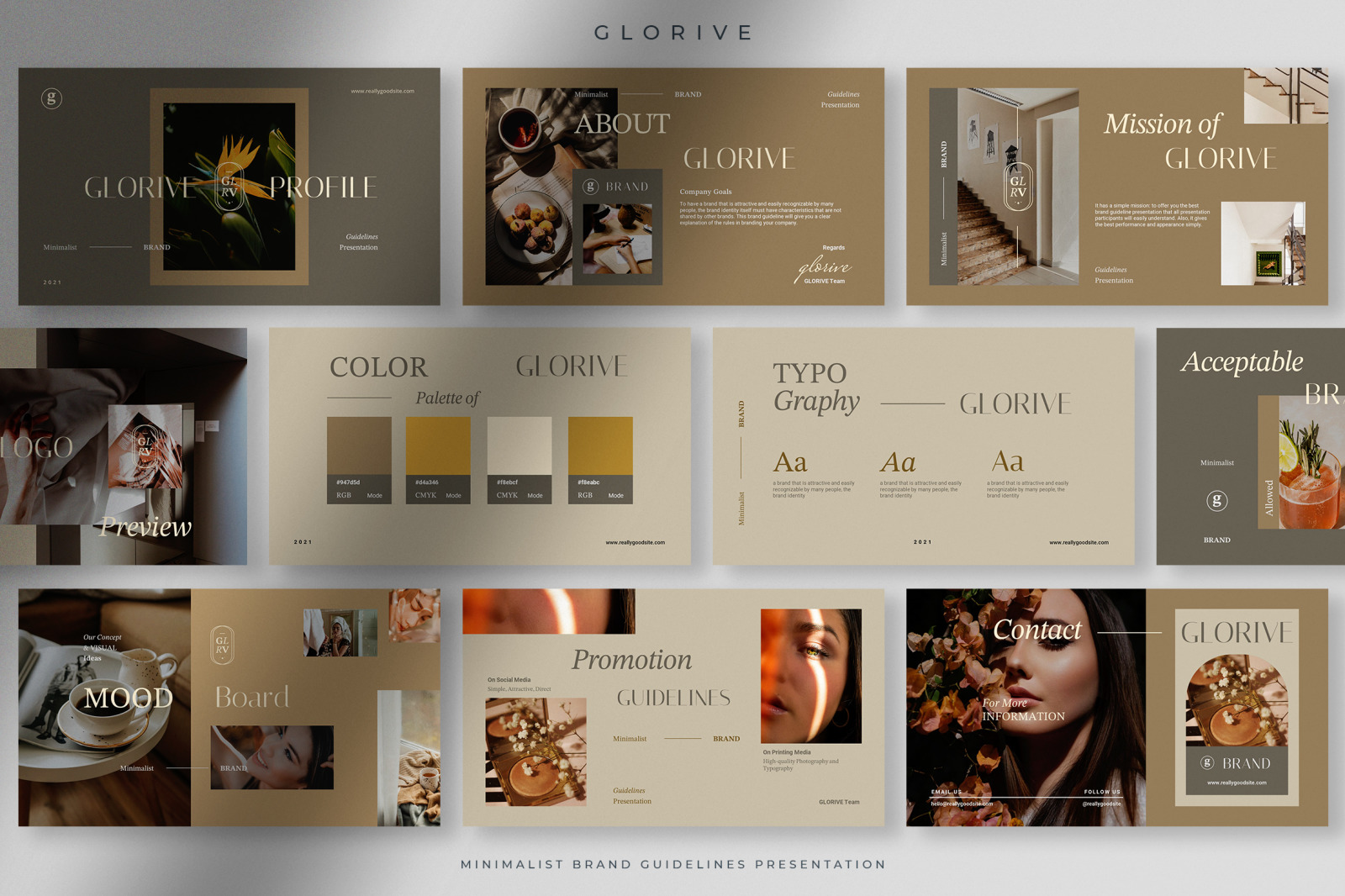 Glorive - Natural Sensation Minimalist Brand Guidelines Presentation Glorive - Natural Sensation Minimalist Brand Guidelines Presentation