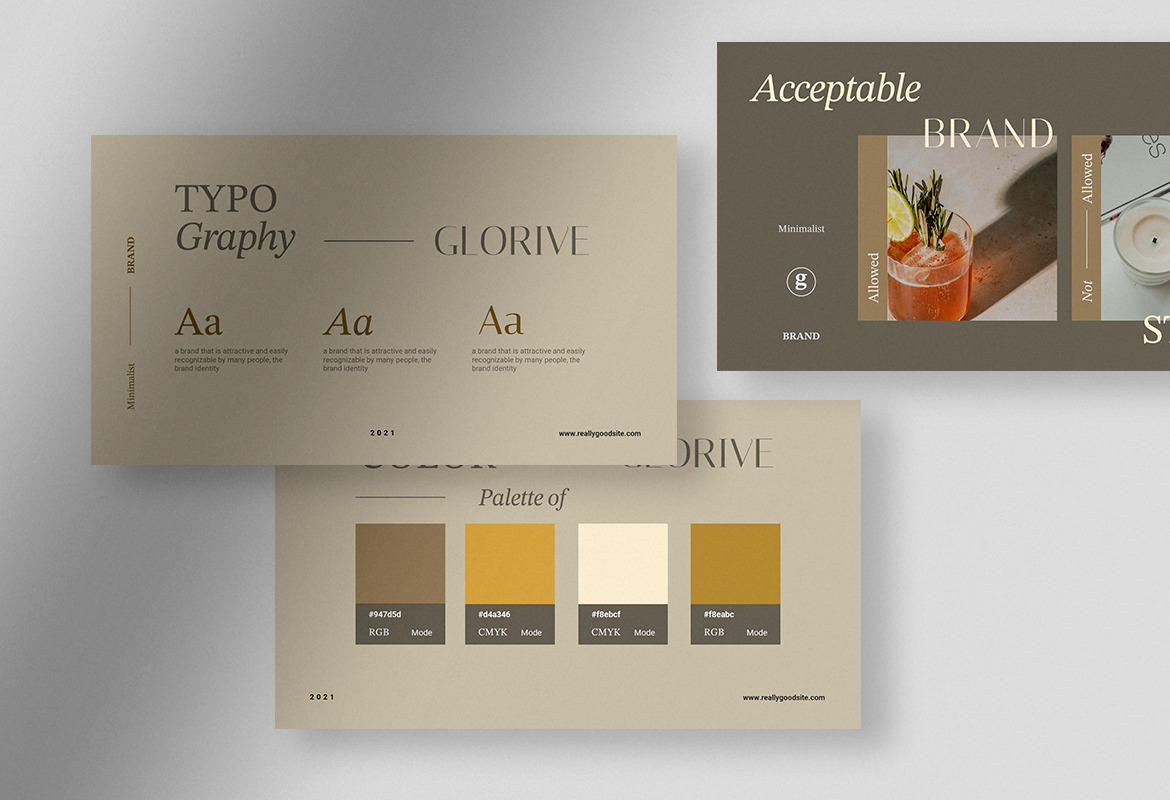 Glorive - Natural Sensation Minimalist Brand Guidelines Presentation Glorive - Natural Sensation Minimalist Brand Guidelines Presentation