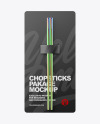 Gloss Metallic Chopsticks in Matte Pack Mockup