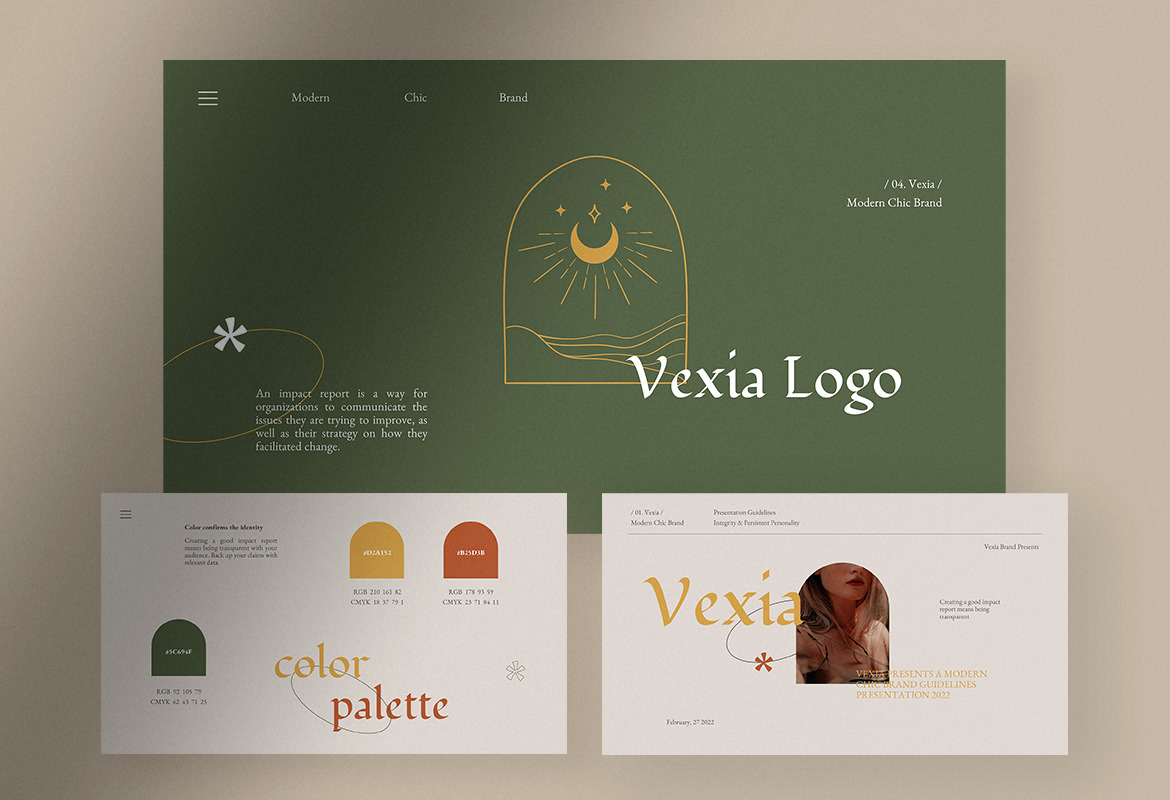 Vexia - Modern Chic Brand Guideline Vexia - Modern Chic Brand Guideline