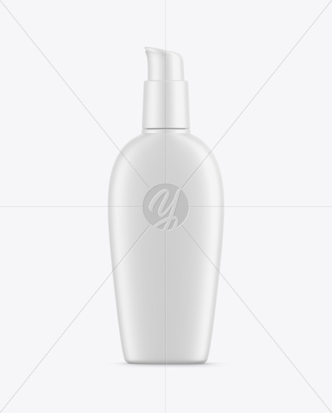 Plastic Bottle With Pump Mockup