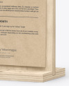 Plywood Table Tent w/Pin Mockup