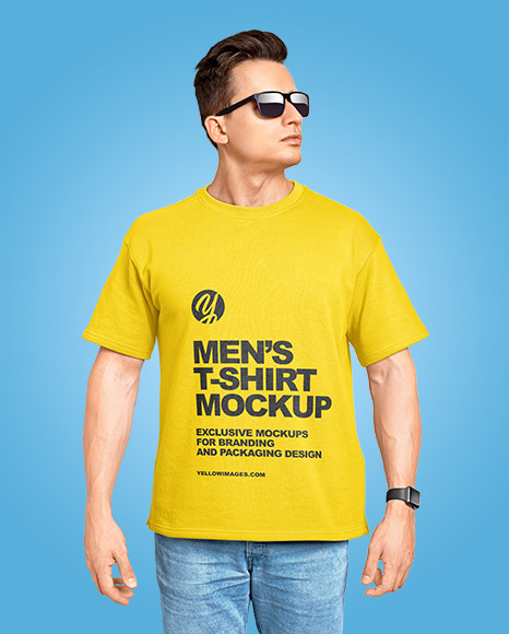 Man in a T-Shirt Mockup - Free Download Images High Quality PNG, JPG ...