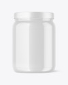 Glossy Protein Jar Mockup