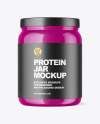 Glossy Protein Jar Mockup