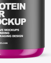 Glossy Protein Jar Mockup