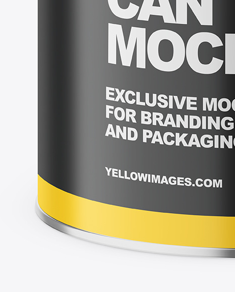 Matte Tin Can Mockup