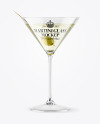 Martini Glass with Olive Mockup