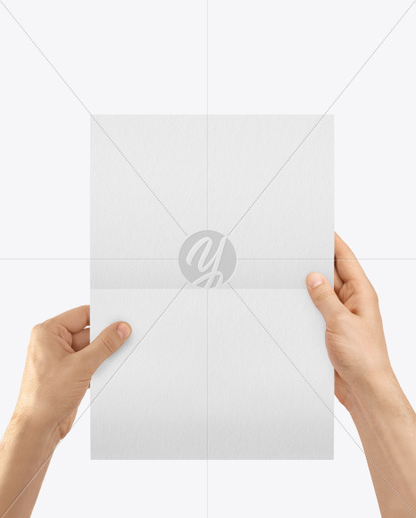 A4 Paper in a Hand Mockup