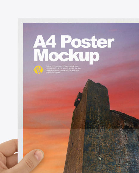 A4 Paper in a Hand Mockup