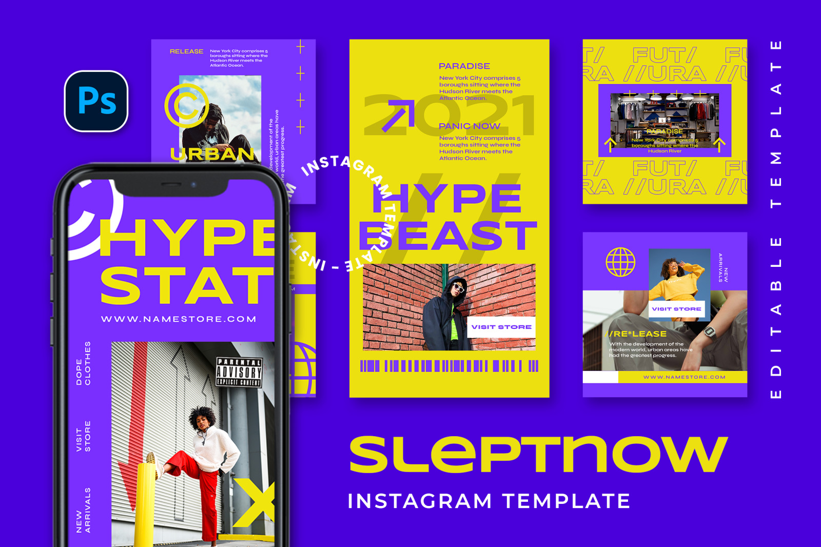 Sleptnow Instagram Template