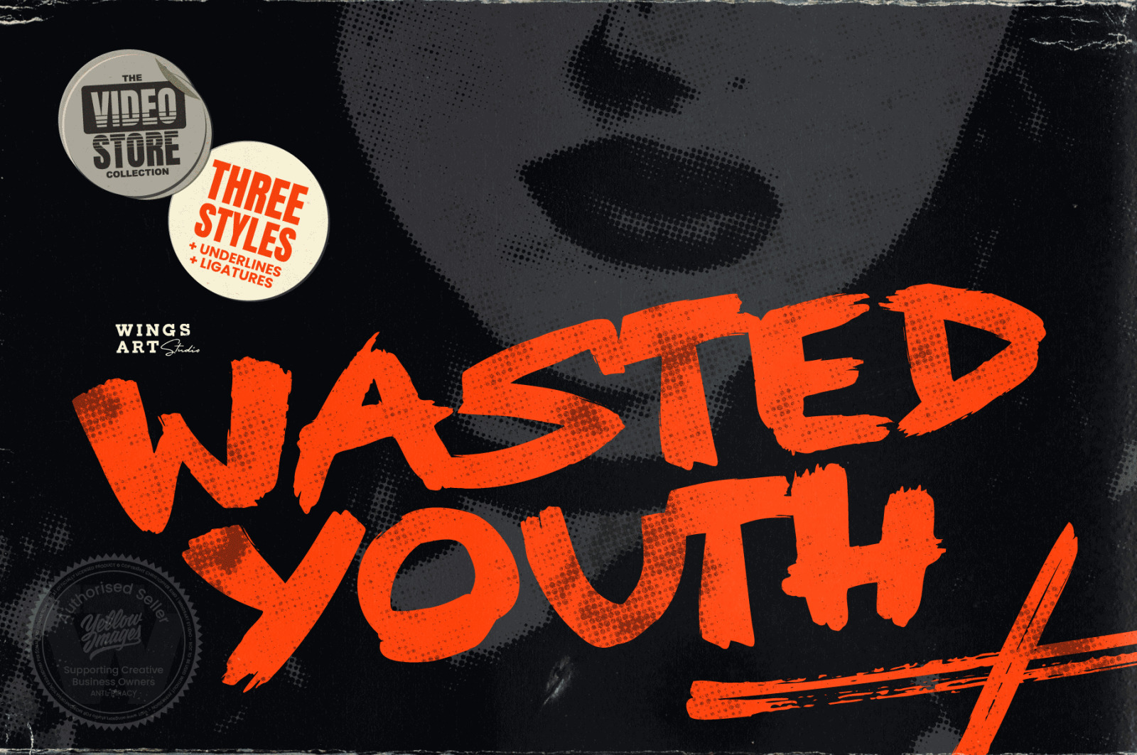 Wasted Youth: A 90s Grunge Inspired Brush Font Wasted Youth: A 90s Grunge Inspired Brush Font