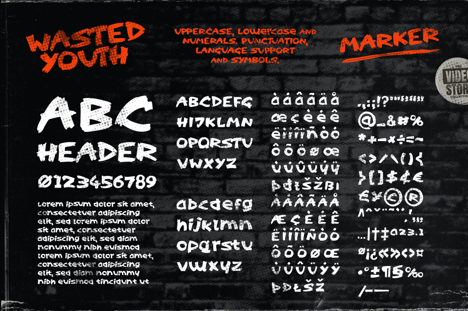 Wasted Youth: A 90s Grunge Inspired Brush Font Wasted Youth: A 90s Grunge Inspired Brush Font
