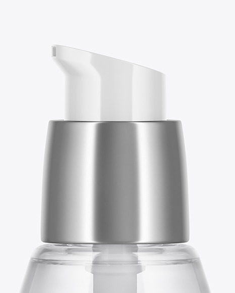 Clear Glass Cosmetic Bottle Mockup