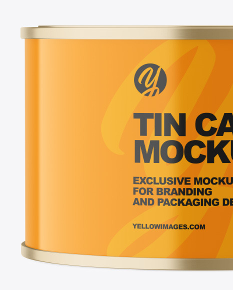 Glossy Tin Can Mockup