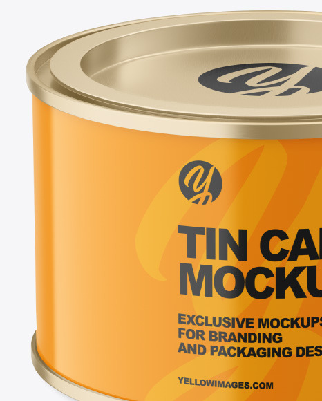 Glossy Tin Can Mockup